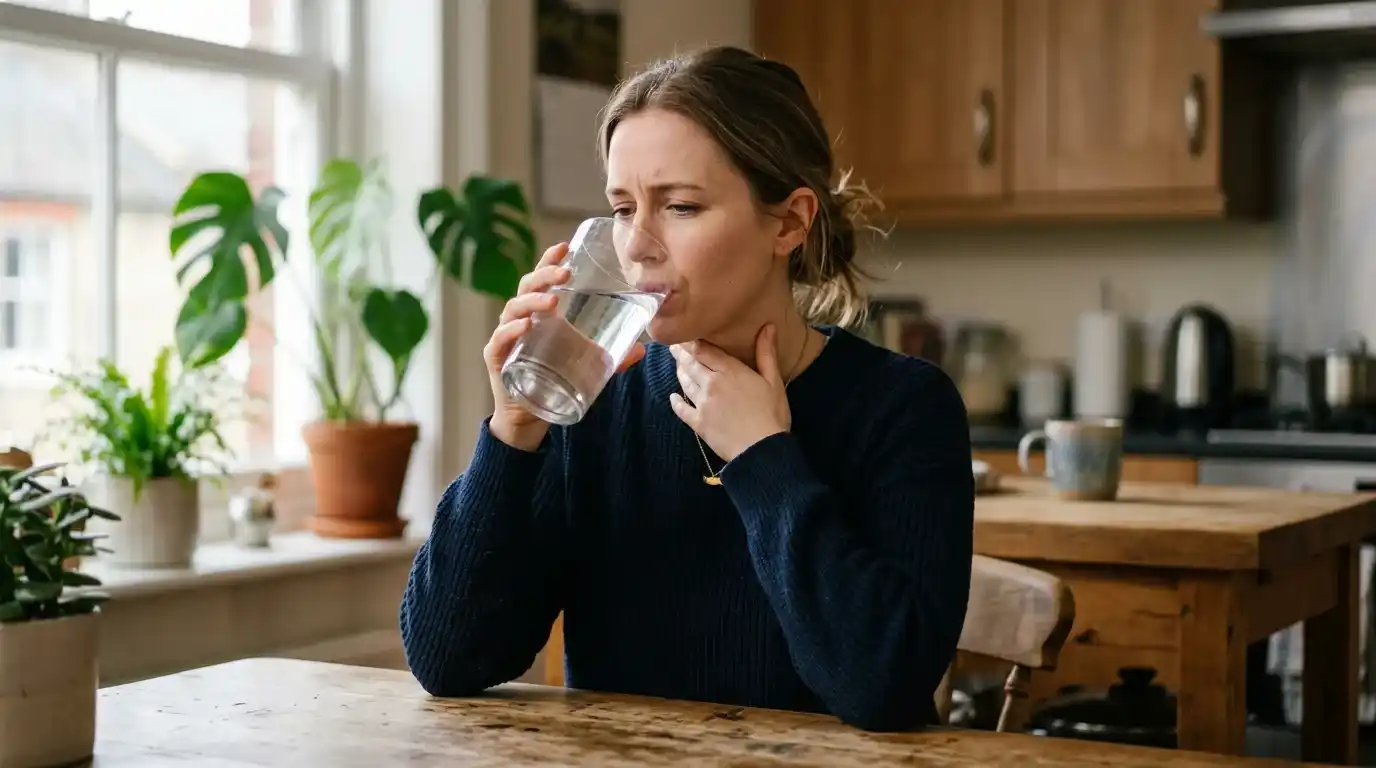 can dehydration cause sore throat